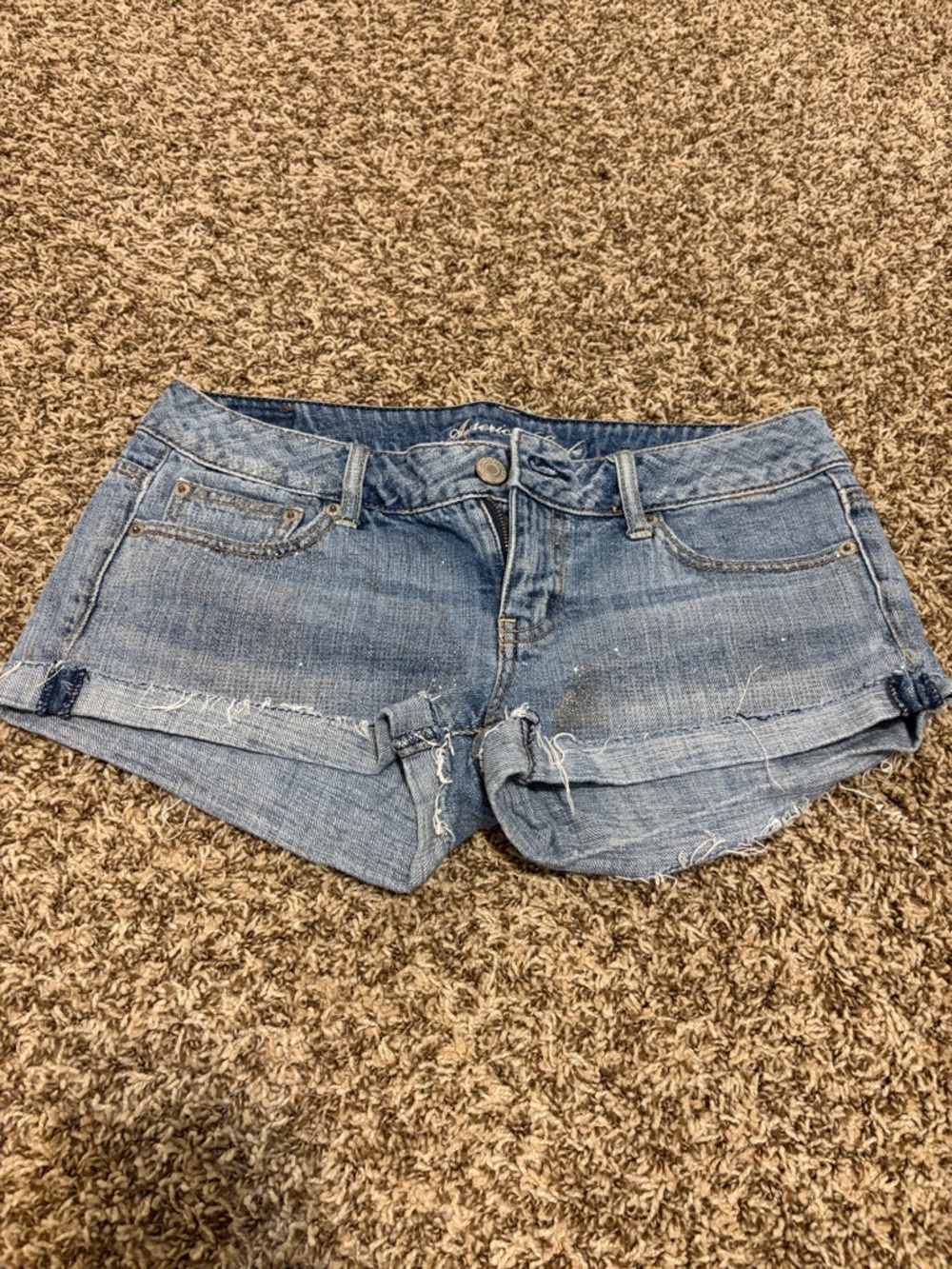 GAP Light Blue Rolled Hem Denim Shorts